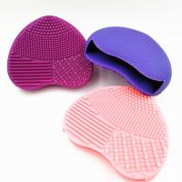 Buy cheap Heart Shape Silicone Makeup Brush Cleaner 82*74*30mm Custom Silicone Products product