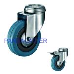 Manmade Rubber Institutional Casters Light Duty 75MM Furniture Trolley Wheels