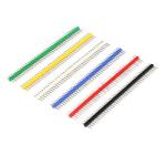 Colored 40 Pins 2.54mm Single Row Straight Pin Header Male Connector Strip for