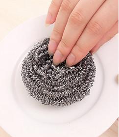 Buy cheap Sliver Color Stainless Steel Pot Cleaner , SGS Certification 430 Metal Dish Scrubber from wholesalers