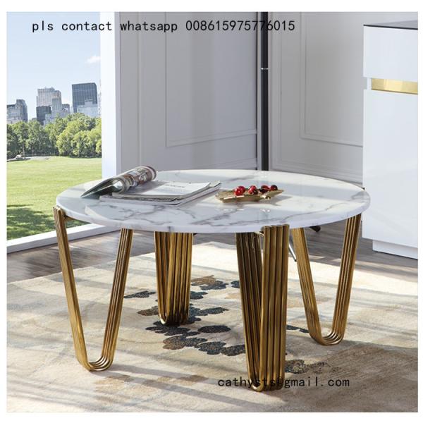 Buy cheap European style creative stainless steel coffee table modern tempered glass table from wholesalers