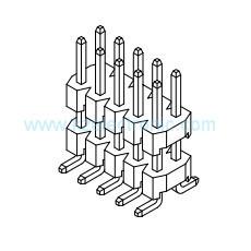 Buy cheap SMT 2.0mm double row double base surface mount pin connector from wholesalers