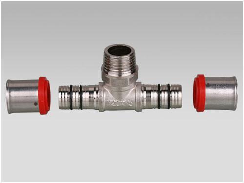 Buy cheap press fitting male tee for PEX-AL-PEX pipe from wholesalers