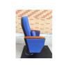 Buy cheap BS5852 Blue Auditorium Theater Seating Movie Theater Chair Wood Armrest Padded With Fabric from wholesalers