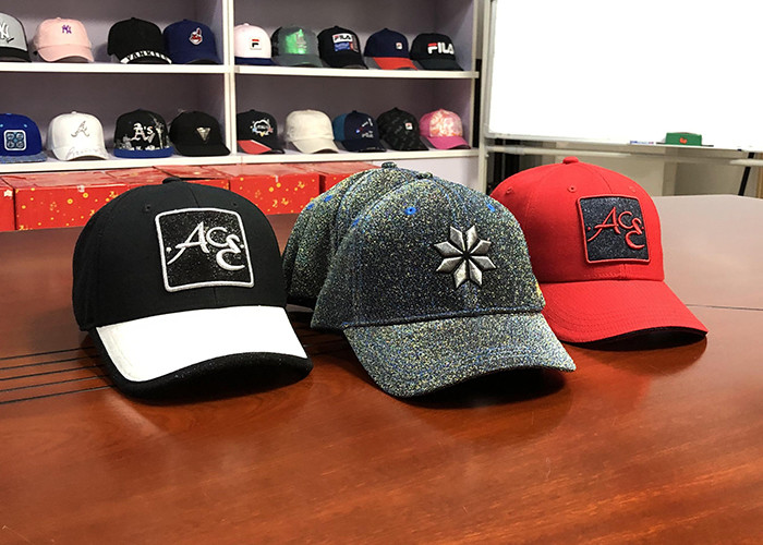 High quality ACE custom design logo and material and color 6panel structured baseball caps hats