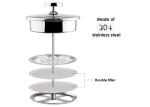 Double Wall S S French Press Pot Teapot 12/17/27/34/51oz