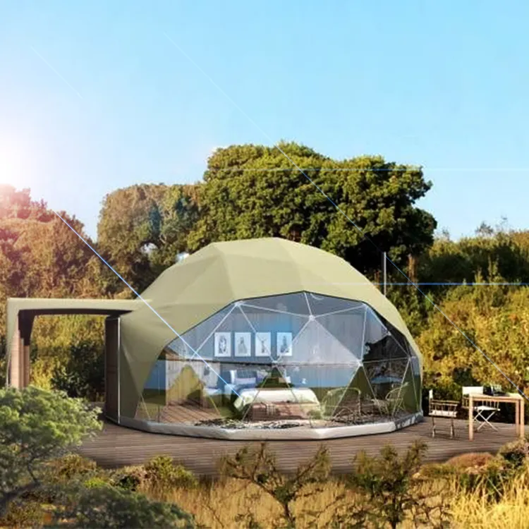 Hotel Decoration Inflatable Geodesic Dome Tent Luxury Waterproof
