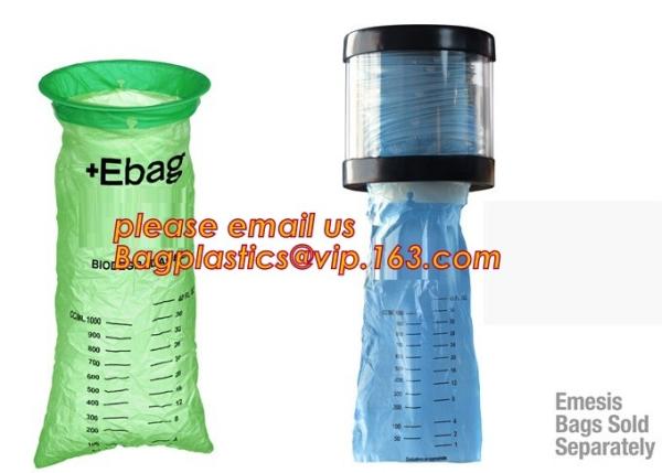 wholesale price disposable PE emesis bags,Custom logo print plastic twist and