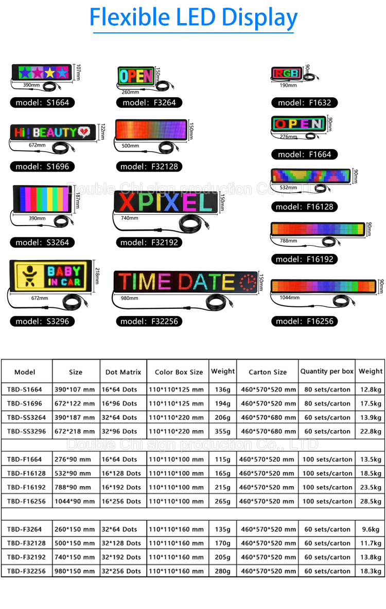 Portable Pixel RGB LED Matrix Panel Digital Message Screen for Flexible Advertising