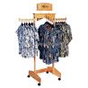 Buy cheap Hanging Clothing Store Fixtures Simple Freestanding Wooden Clothes Rack For Promotion from wholesalers