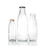 Personalised Glass Milk Bottle 16oz 500ml 1 Litre Logo Printing