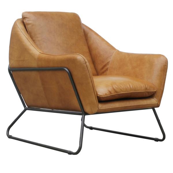 Buy cheap H84Cm Antique Leather Armchairs Metal Frame from wholesalers