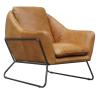 Buy cheap H84Cm Antique Leather Armchairs Metal Frame from wholesalers