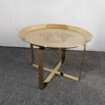 Minimalist Customized Coffee Table Stainless Steel , Titanium Italian Marble