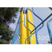 Buy cheap Triangle Bended Pvc Coated Welded Wire Fencing Panels With Steel Post / Powder product