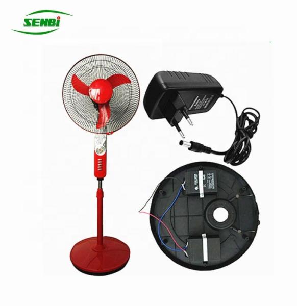Buy cheap Household Led Light DC Rechargeable Fan Pedestal Installation , 3 Speed Setting from wholesalers