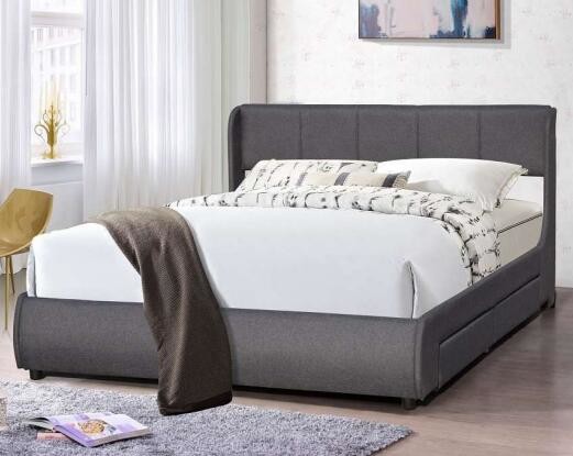 Modern King Size Upholstered Platform Bed Comfortable Headboard Bed