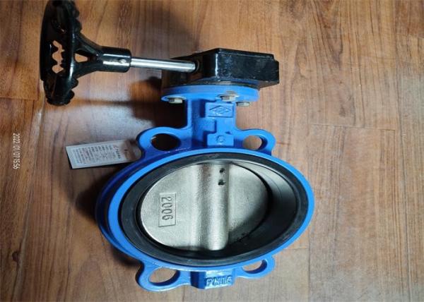 Buy cheap Worm Gear Operated Wafer Butterfly Valve With Pin 1.0/1.6mpa Ductile Iron from wholesalers