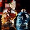 Buy cheap Custom Color 750 ml Lead-free Skull Glass Bottle with Cork Stopper Lead-free Material from wholesalers