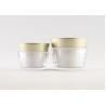 Buy cheap Double Wall Empty Cosmetic Jar Thick Wall With Disc Gold Color 30ml 50ml from wholesalers