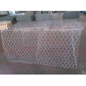 Buy cheap Galvanised 80*100mm 2mm Gabion Wire Mesh Sturdy Woven Baskets from wholesalers