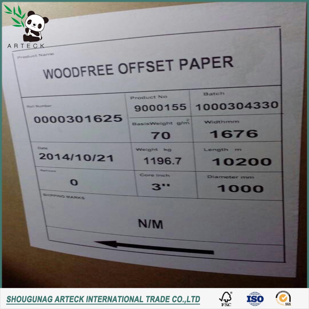 Tracing Paper Compatible Uncoated Raw White Woodfree Offset Paper