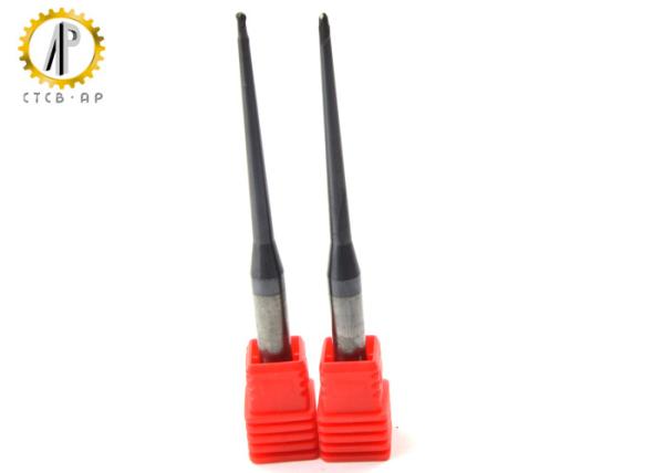 Buy cheap Two Flutes Solid Carbide Ball Nose End Mills For Aluminum , Long Taper Neck from wholesalers