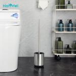 Bathroom Round TPR Toilet Bowl Cleaning Brush With Holder Free Standing