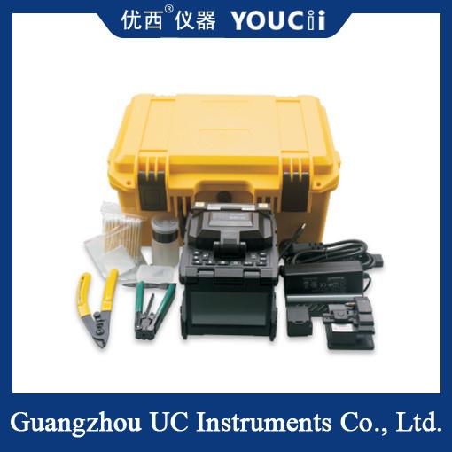 Six Motors Automatic Fiber Fusion Splicer Welding Main Line Leather Fiber