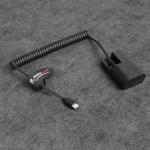 Alvin's Cables USB-C Type-c to LP-E6P Dummy Battery Power Coiled Cable for Canon