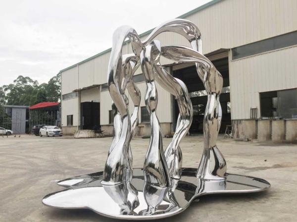 Buy cheap Modern Outside Garden Ornaments Art Stainless Steel Sculpture For Street Decoration from wholesalers