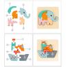 Buy cheap Baby 0.9cm Balance Forest Wooden Block Puzzle Toys Wooden Animal Jigsaw Puzzles from wholesalers