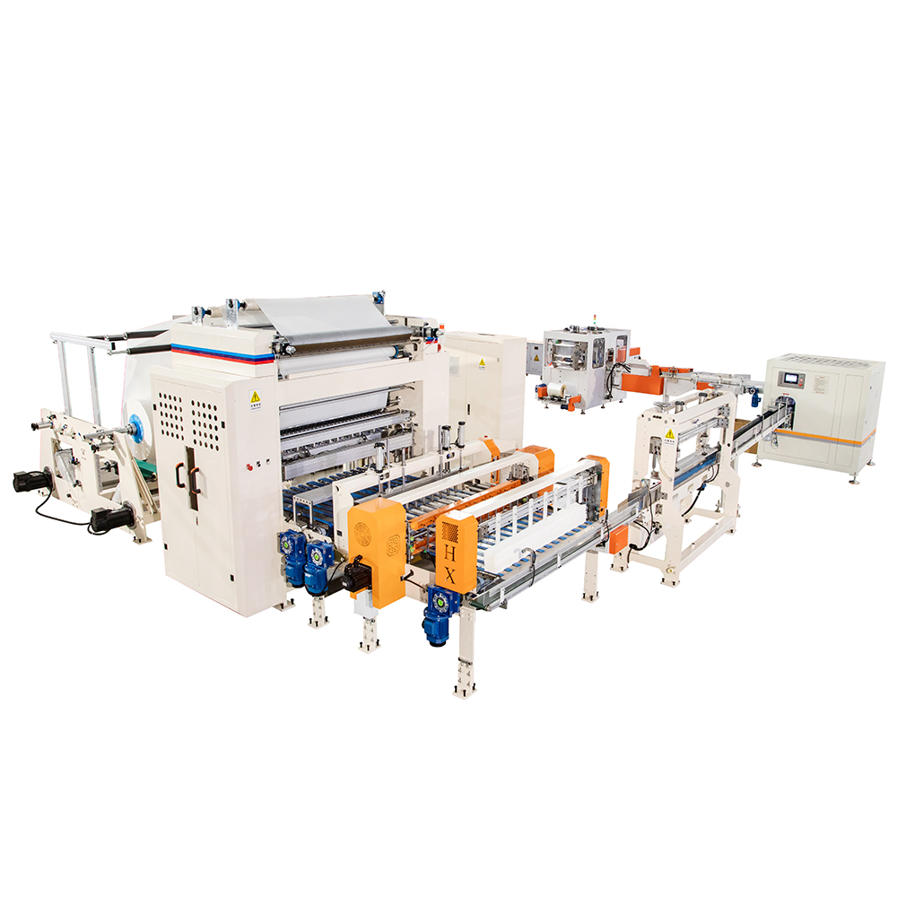 Wallboard structure 100m/min automatic transfer soft facial tissue paper folding machine