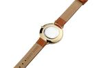 White Dial Custom Ladies Stainless Steel Watches , Leather Strap Ladies Watches