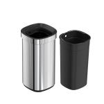 Storage Bucket Household Stainless Steel Open Top Trash Can Without Lid for