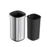 Buy cheap Customer Logo Household Big Capacity Open Top Rectangle Trash Bin 8L/12L/20L/30L Stainless Steel Trash Can Without Lid from wholesalers