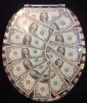 Buy cheap US COIN DESIGN polyresin toilet seat,REAL US DALLARS,with ZINC ALLOY HINGE,round from wholesalers