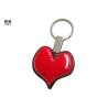 Buy cheap Red Personalised Leather Keyring Heart Shaped Promotional Leather Keyrings from wholesalers