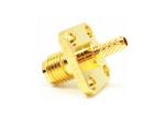 Buy cheap 50Ohm Female SMA RF Connector Solder Attachment 4 Holes Flange Mounting from wholesalers