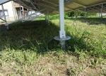 PV Solar Panel Steel Screw Piles , Aluminum Support Frame Ground Mount Concrete