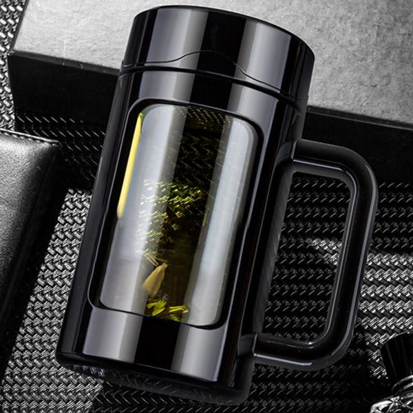 Buy cheap Multipurpose Office Business Gift Portable Glass Water Bottle With Handle Glass Bottle With Tea Strainer Unique Tea Separation Design And Functionalit from wholesalers