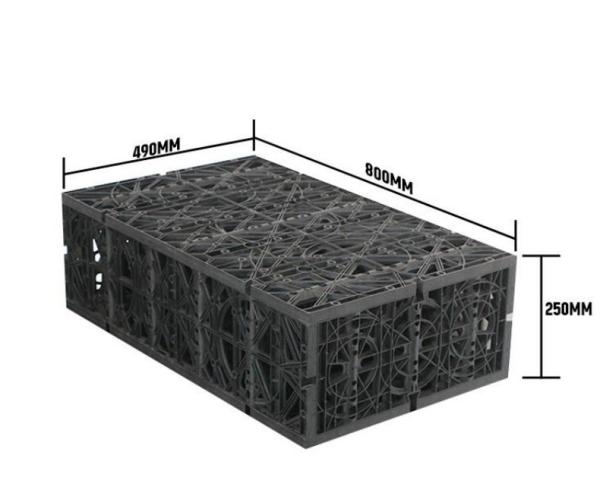 Plug-in Geocellular Tank for Stormwater Infiltration and Rainwater Harvesting