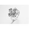 Buy cheap "Lotus" 925 Sterling Silver CZ Art Deco Rings Mother's Day Present from wholesalers