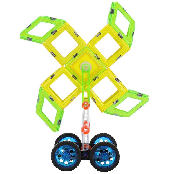 Buy cheap Girls And Boys Magnetic Tiles Vehicles Pinwheel Structure Assembled Toys from wholesalers