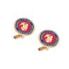 Buy cheap Promotional Gift Customized 3d Navy Enamel Cufflink, Metal Cufflink By Brass Stamped, Gold Plating from wholesalers
