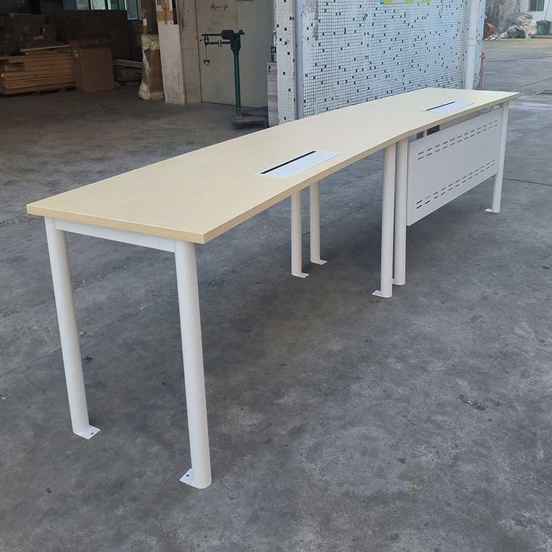 Rectangular Wooden Curved Desktop Office CEO Meeting Room Office Training Table