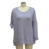 Buy cheap Adjusted Women'S Long Sleeve Crew Neck T Shirts , Lavender Womens Casual T Shirts from wholesalers