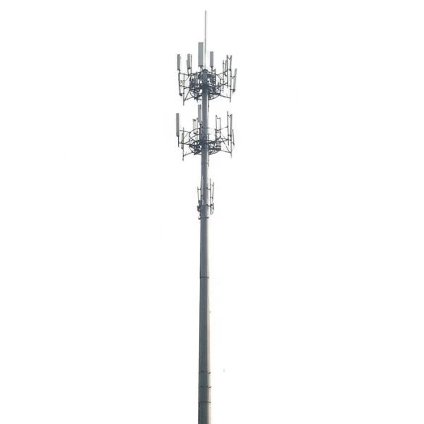 Buy cheap Powder Coated Steel Monopole Tower Broadcasting / 4g / Cell Phone Signal from wholesalers