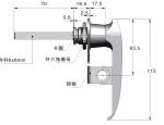 L Thread Door Handle Safety Lock Padlockable Cylindrical Door Lock