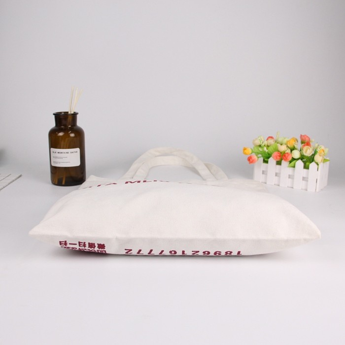 Cosmetic Lunch Laptop Sling Canvas Reusable Grocery Bags Offset Printing
